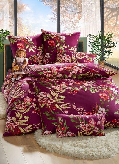 Beidseitig bedruckte Bettw&auml;sche-Garnitur 