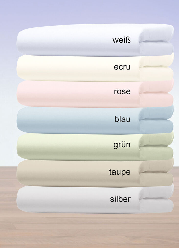 Hochwertiges Flausch-Biber-Betttuch aus Baumwolle BLAU