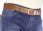 Herren-Gürtel, aus Leder, 4 cm breit COGNAC