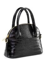 Laurina Mini-Tasche mit Reptilprägung SCHWARZ