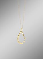 Eleganter Tropfen-Anh&auml;nger mit synth. Zirkonia 