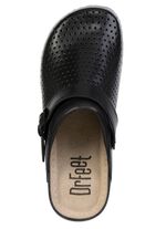 Sommerliche Damen-Clogs, aus Leder 