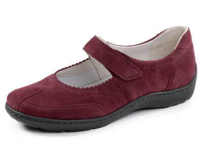 Waldläufer, bequeme Damen-Slipper, Weite H, mit herausnehmbarem Fußbett 