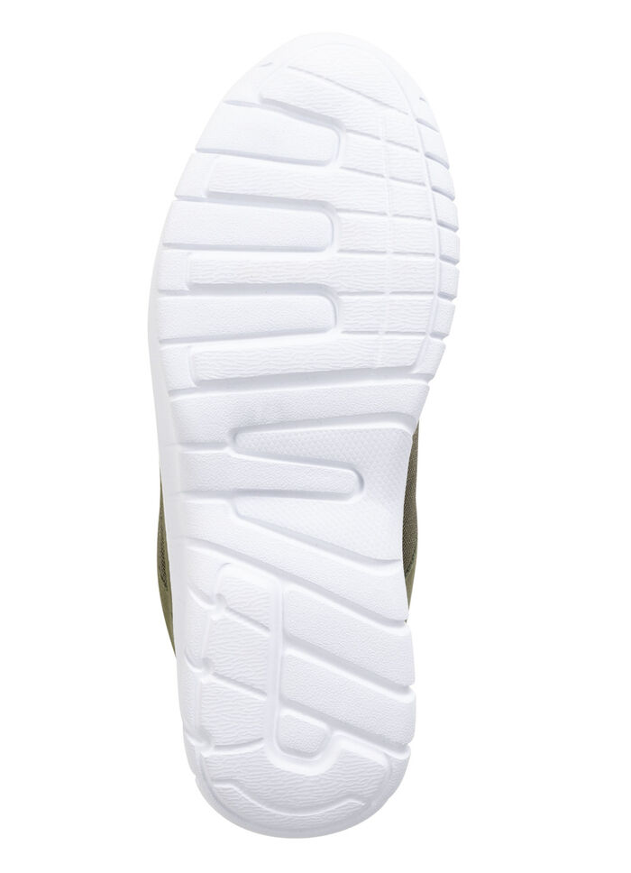 Schnür-Sneaker aus Synthetik und weichem Textilmaterial OLIV