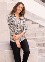 Shirt-Tunika mit Stehkragen 