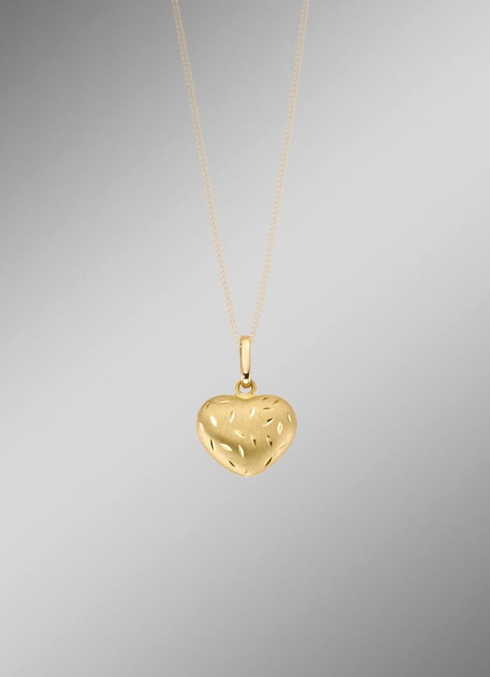 Herz-Anh&auml;nger mit strukturierter Vorderseite 