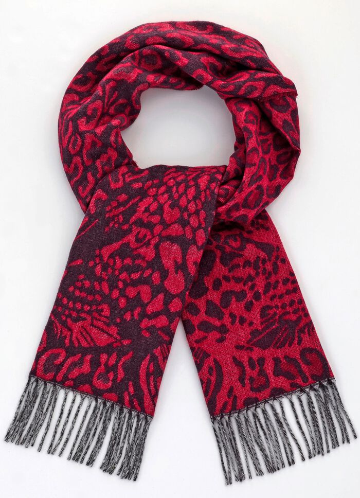 Schal mit Raubtierfell-Dessin 