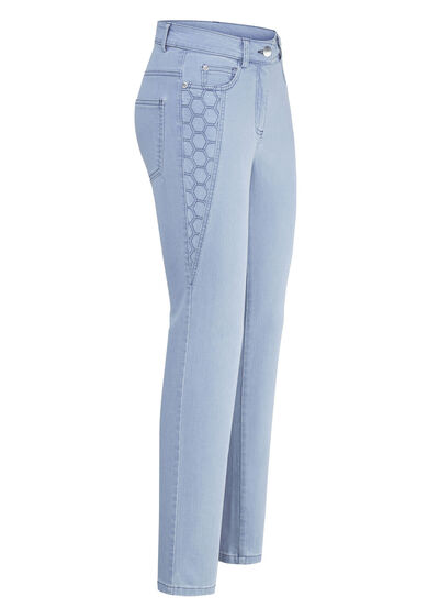 Jeans mit schöner Stickerei 
