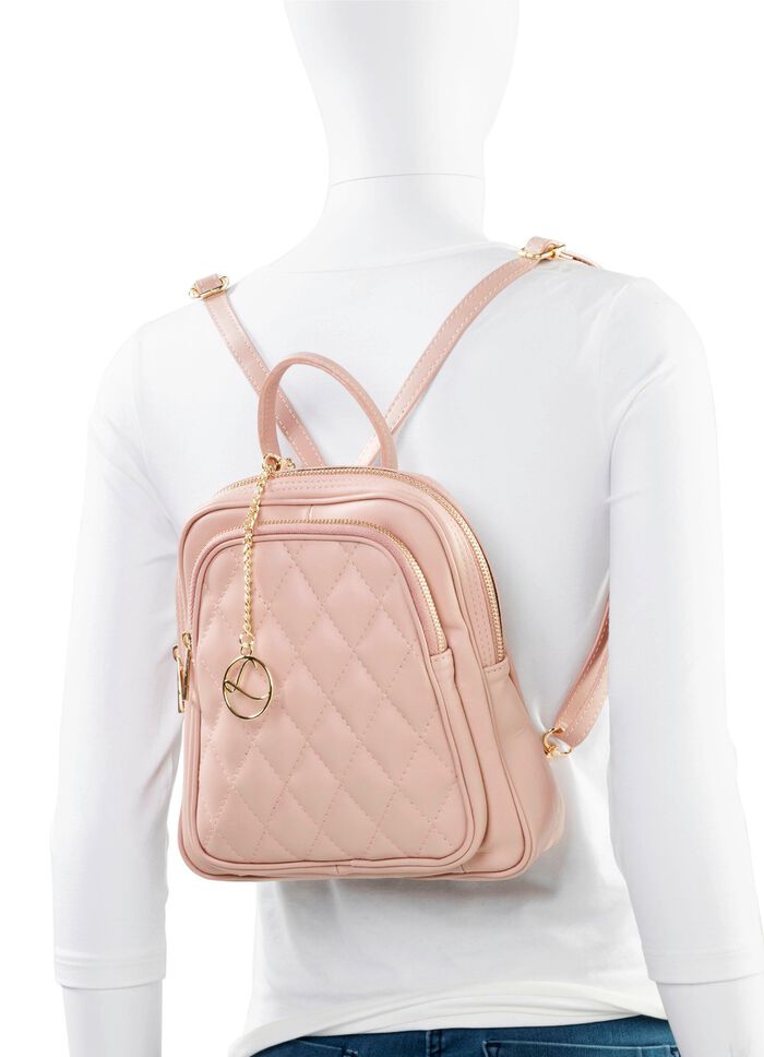 Laurina Kalbleder-Rucksack in angesagtem Dessin PUDERROS&Eacute;