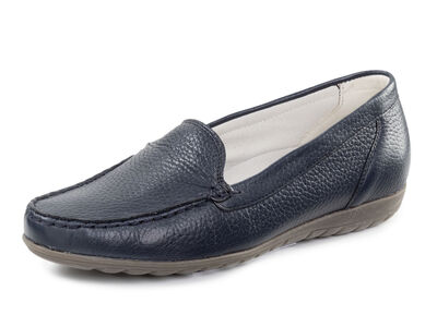 Waldläufer, bequeme Damen-Slipper, Weite H, mit herausnehmbarem Fußbett 