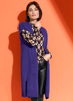 Long-Strickweste aus Kaschmir ROYALBLAU