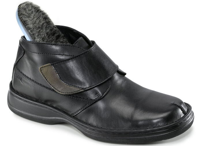 GINO GALANTE, gefütterte Herren-Boots, Winterschuhe, Weite K, mit herausnehmbarem Fußbett SCHWARZ-GRAU