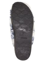 Pantoffel aus bedrucktem Pl&uuml;schmaterial 