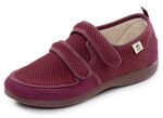 Bequeme Damen-Klettschuhe, Weite H, aus Mesh und Textilmaterial BORDEAUX