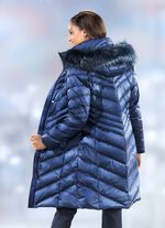 Daunenmantel mit 2-Wege-Reißverschluss SAPHIRBLAU