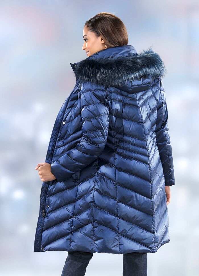 Daunenmantel mit 2-Wege-Reißverschluss SAPHIRBLAU