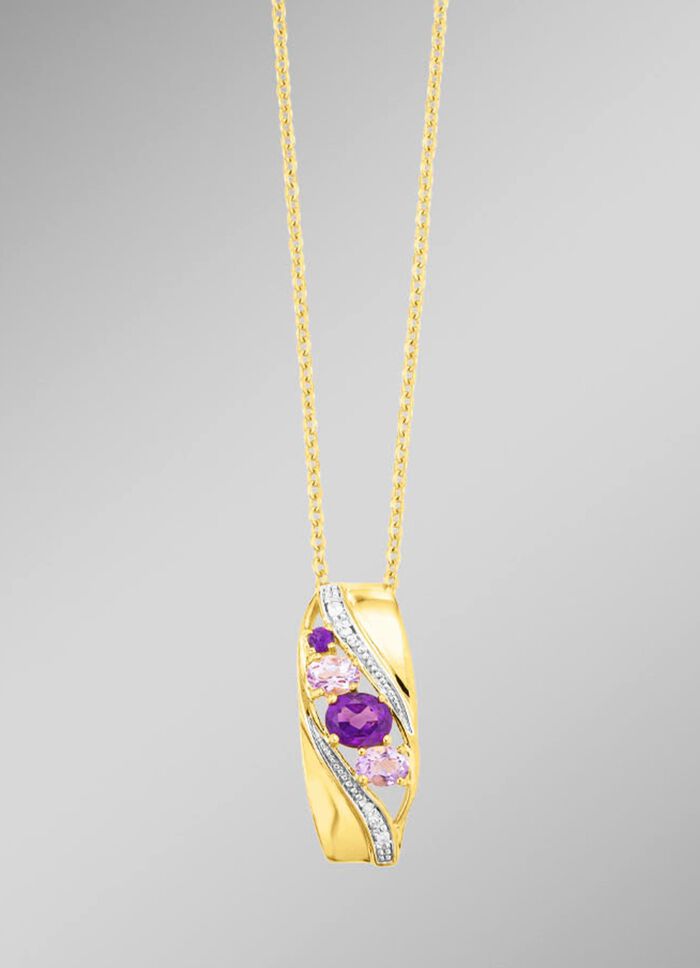 Anh&auml;nger mit Amethyst und Zirkonia 