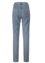 Jeans mit Punkte-Dessinierung 