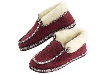 H&uuml;tten-Hausschuh mit Anti-Rutsch-Gummi-Laufsohle 