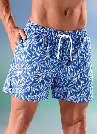 Badeshorts, allover dessiniert, Microfaser 