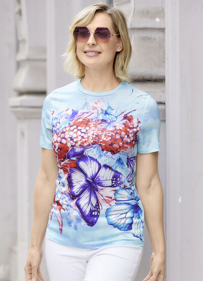 Shirt in Batik-Optik 