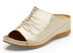Gemini Pantolette mit seitlichen Gummizügen GOLDBEIGE