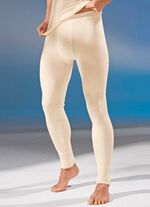 Unterhose, lang, mit Angora, in Ecru 