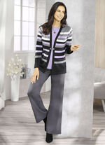 Schicke Hose in bequemer Weite  ANTHRAZIT MELIERT