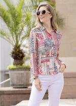 Bluse mit sch&ouml;nem Dessin 