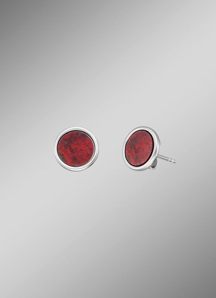 Powerful Stone Ohrstecker mit Roter Jaspis 