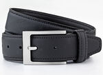 Klassischer Herren-Gürtel aus Leder, 3,5 cm breit SCHWARZ