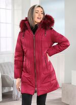 Kurzmantel mit 2-Wege-Rei&szlig;verschluss KARMINROT