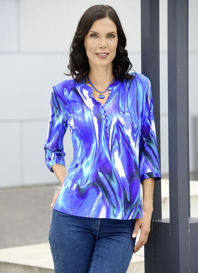 Shirt-Tunika mit attraktiver Biesenzier 