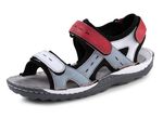 ELENA EDEN, sportliche Damen-Trekkingsandalen, Weite G, mit Klettverschluss BLEU-WEISS-ROT