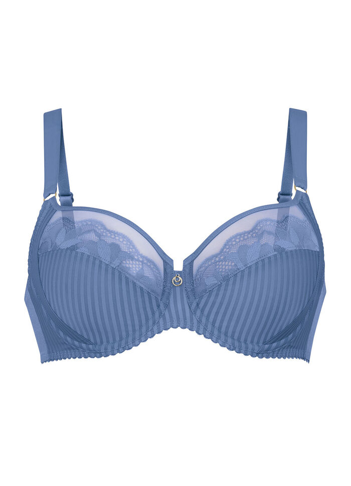 Rosa Faia Bügel-BH mit Tüllstickereispitze JEANSBLAU