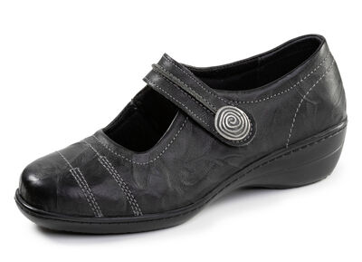 ELENA EDEN, bequeme Damen-Spangenschuhe, Weite H, mit herausnehmbarem Fußbett 