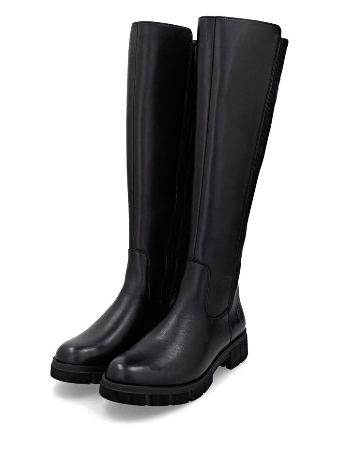 Remonte, klassische Damen-Stiefel, Winterschuhe, Weite G, mit Reißverschluss SCHWARZ