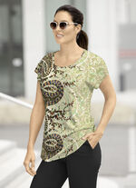 Shirt mit überschnittener Schulterpartie MULTICOLOR
