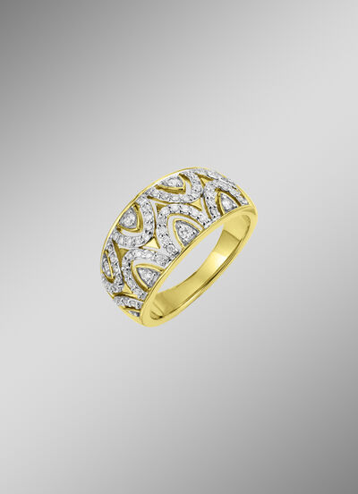 Eleganter Damenring mit Brillanten 