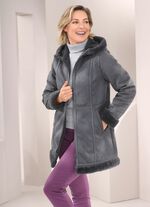 Jacke aus Veloursleder-Imitat 