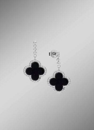 Schicke Kleeblatt-Ohrstecker aus Silber 