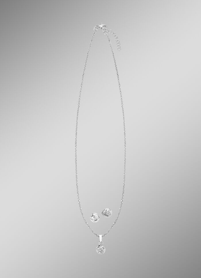 Wunderschönes Schmuck-Set aus Silber, 2-teilig 