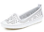 Andrea Conti Mokassin-Slipper aus Rind-Nappaleder WEISS