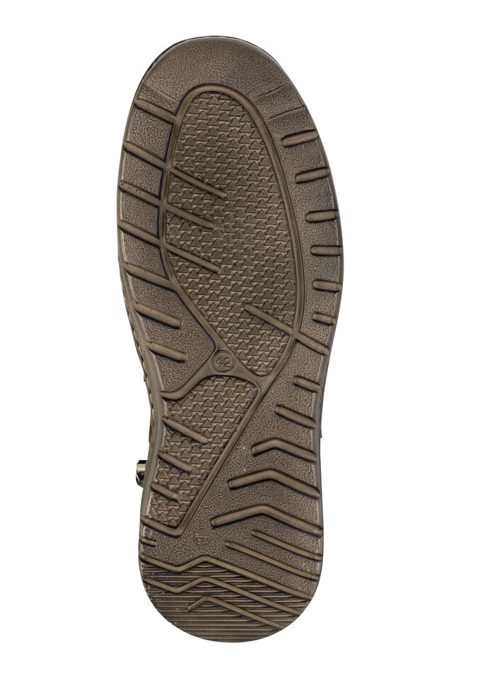 Slipper mit luftigen Durchbr&uuml;chen MARONE-BLAU