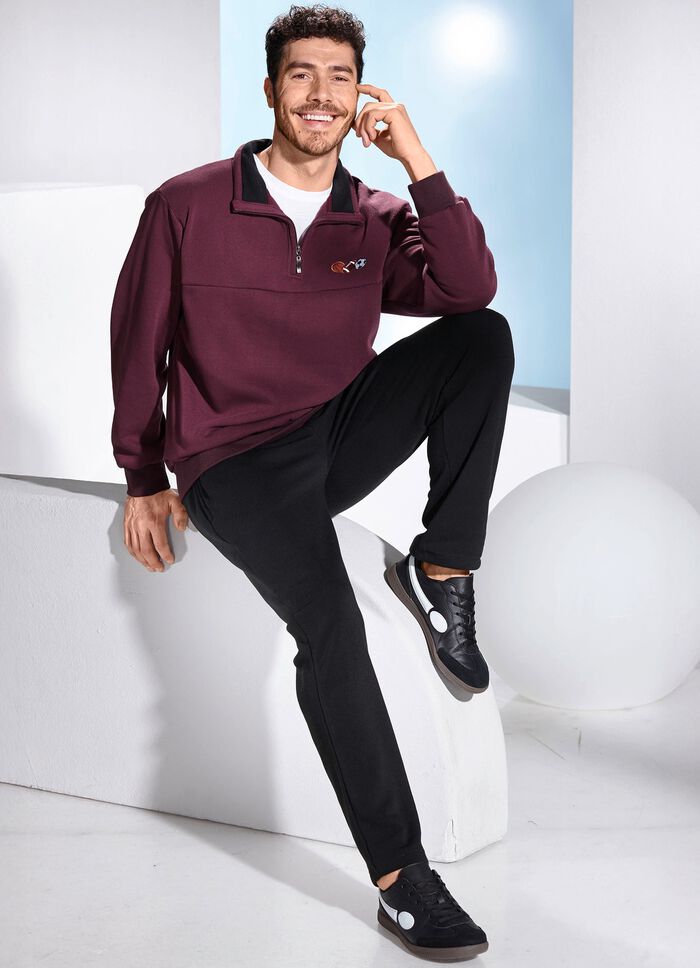 Freizeitset mit kurzem Rei&szlig;verschluss BORDEAUX-SCHWARZ