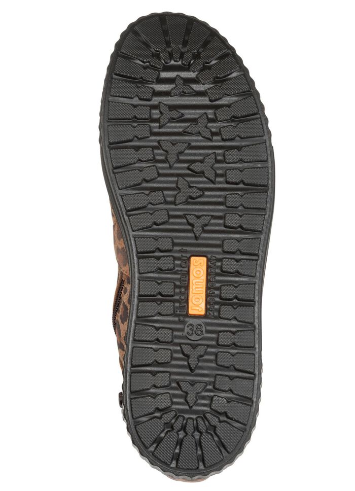 Trendige Damen-Boots, Winterschuhe, Weite H, mit Rei&szlig;verschluss BRAUN