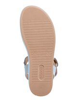 Sandale aus Samtveloursleder HELLBLAU