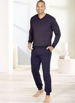 Schlafanzug mit Bündchenabschlüssen 