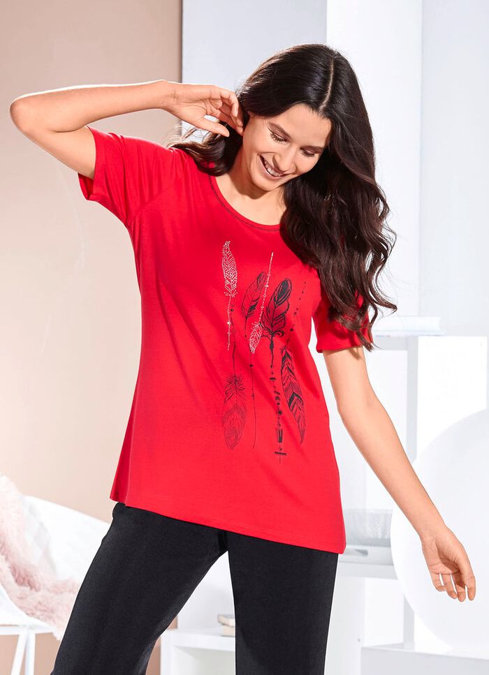 Shirt mit Kontrast-Druck in 2 Farben 