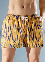 Badeshorts mit buntem Druckdessin, Microfaser 